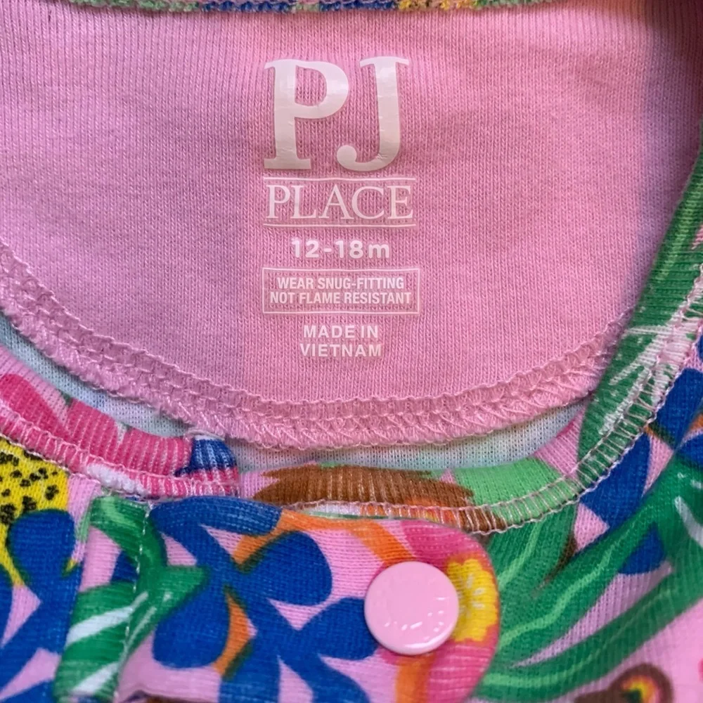 Children’s Place Floral Snug Fitting One Piece Pajamas-12-18 Months Sloth